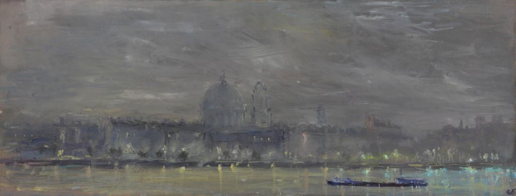 1. Набережная. Ночь. 2010. Холст, масло. 40х100