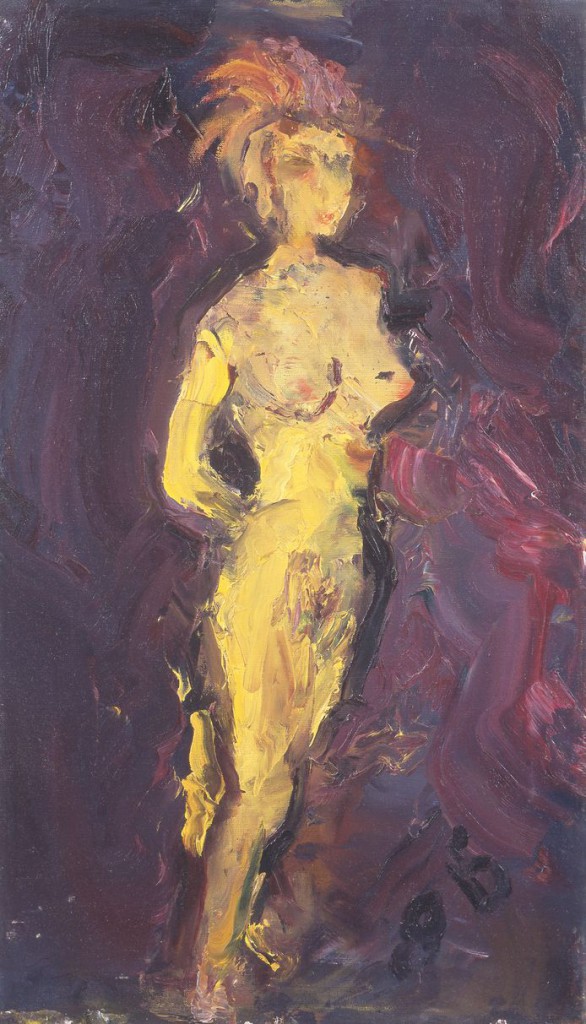 73. Свеча в ночи. 2001. Холст, масло. 80х45