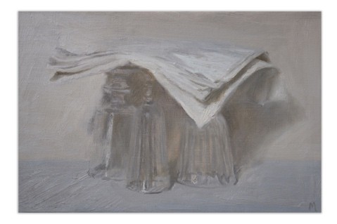 Перевернутые стаканы2024. Холст, масло. 30x45 
