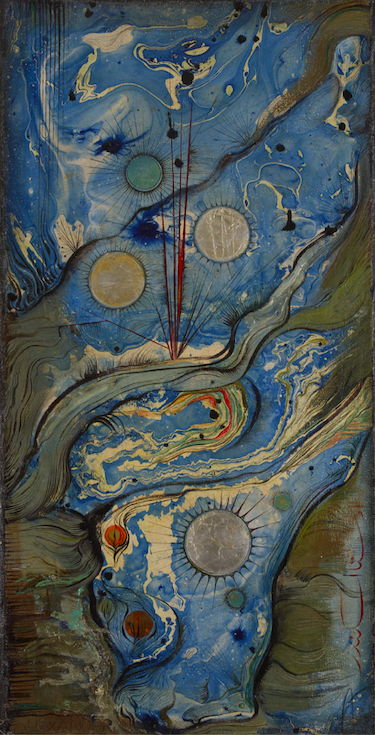 Иные миры (триптих, центральная часть), 1990-1991, холст, масло, 100х55