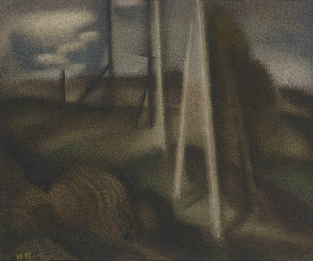 Натюрморт с хлебом и бутылкой. Глазуново. 1986. Бумага, акварель. 42х51