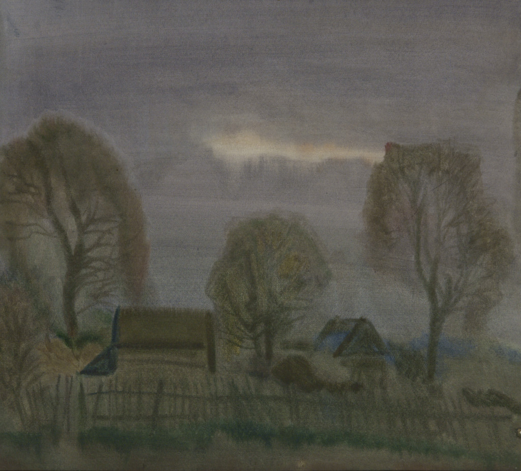 Поздний вечер. 1995. Бумага, акварель. 47х53
