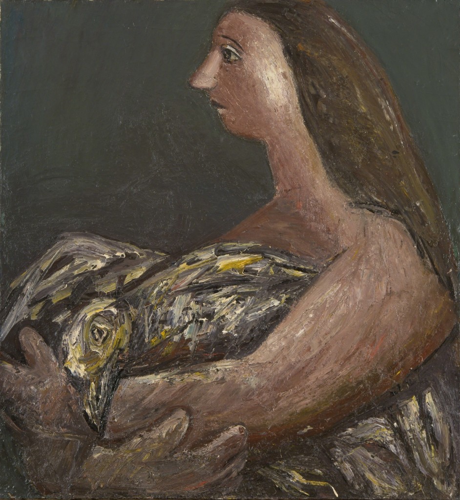 Женщина с мёртвой птицей. 1992. Холст, масло. 130х120